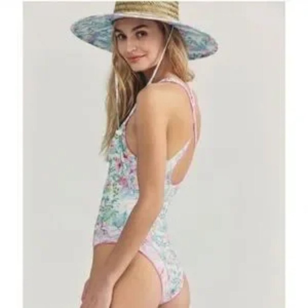 LoveShackFancy X Hurley, Hawaiian High Leg Cheeky Reversible One Piece_S - Picture 7 of 14